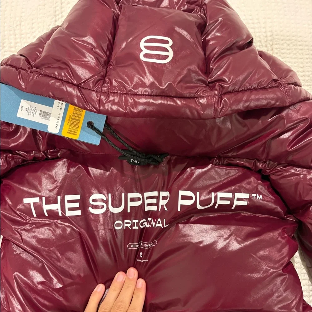 Aritzia Superpuff Vest - Hi Gloss burgundy